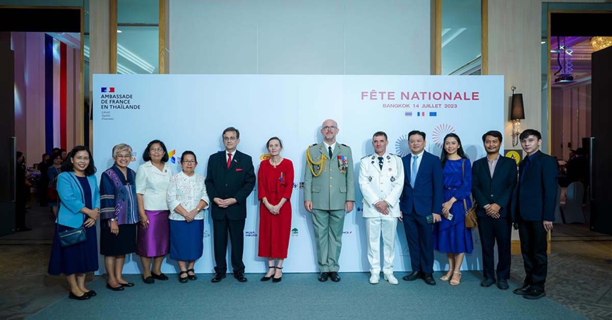 ประธานหลักสูตร ศศ.บ. ภาษาฝรั่งเศส คณะศิลปศาสตร์เข้าร่วมงานเลี้ยงรับรอง เนื่องในโอกาสวันชาติฝรั่งเศส